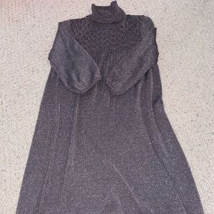 Gray Turtleneck Dress